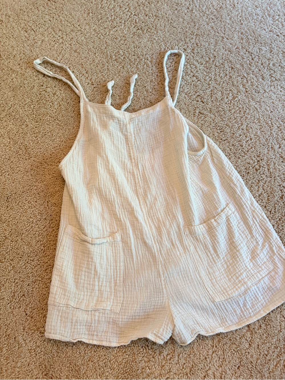 Xhilaration Cream Gauze Spaghetti Strap Romper